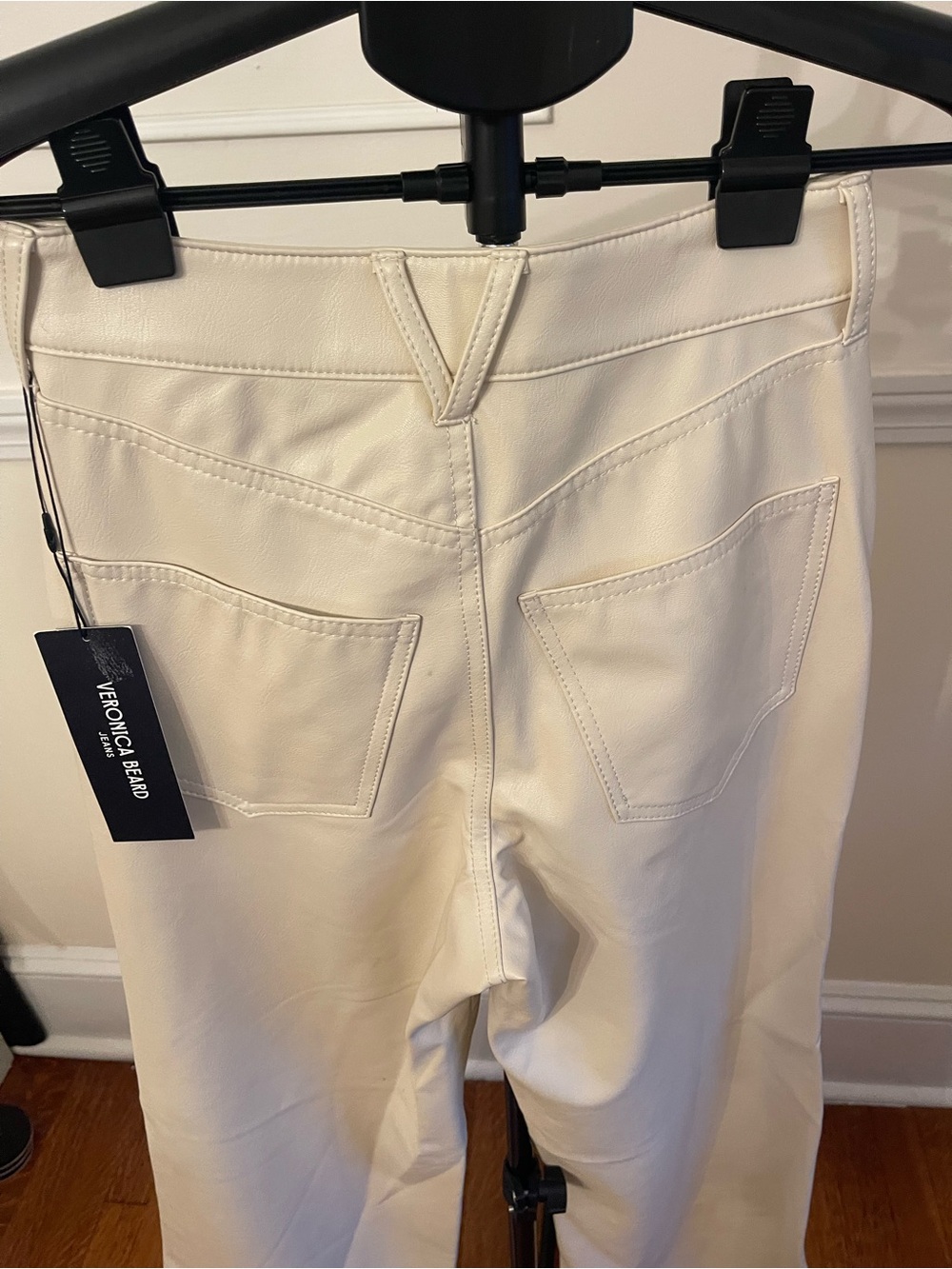 Veronica Beard Cream ecru Wide-Leg Jeans - Picture 3 of 7